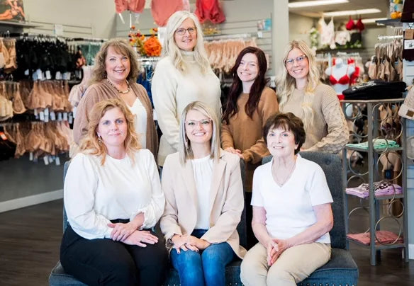 The Confidentially Yours fitting team in the Champaign store